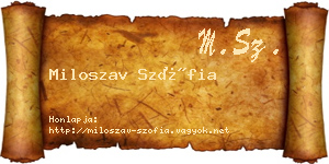Miloszav Szófia névjegykártya